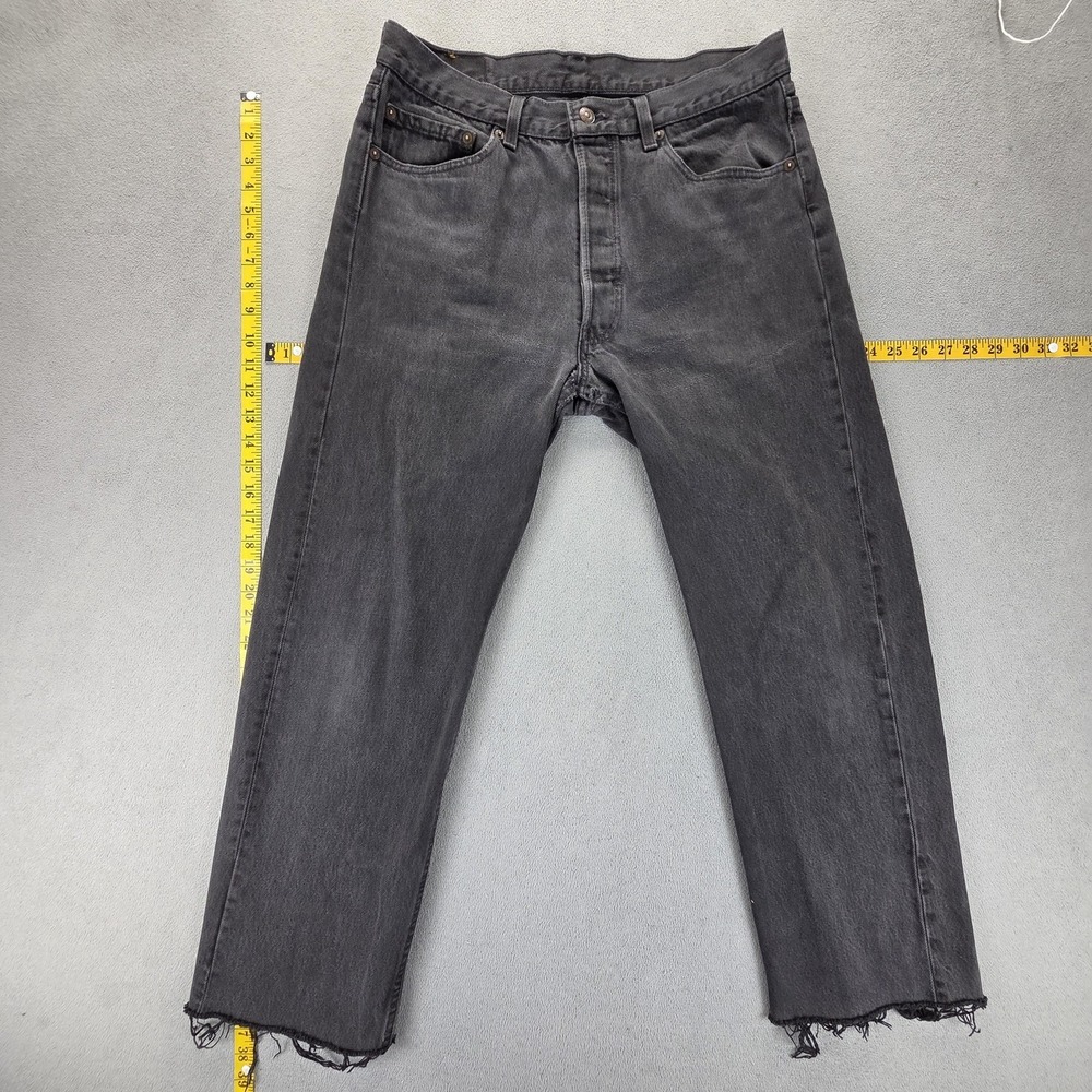 Vintage Levis 501 Jeans Mens Blue Made in USA 90s Raw Hem Fits 30x26